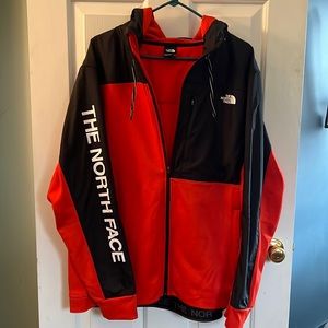 Mens XXL fleece lined full zip North Face hoodie